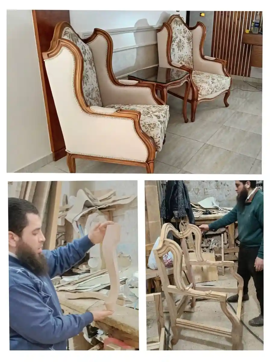 أعمال خشبية في الورشة